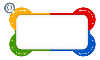 Vector box to fill your text and omega symbol