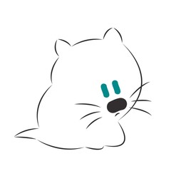 Cute baby cat cartoon