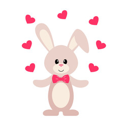 bunny with hearts