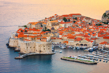 View on ancient, old town in Dubrovnik. Croatia. - obrazy, fototapety, plakaty