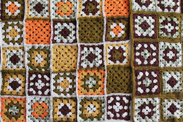 knitted background, color squares