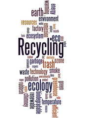 Obraz premium Recycling, word cloud concept