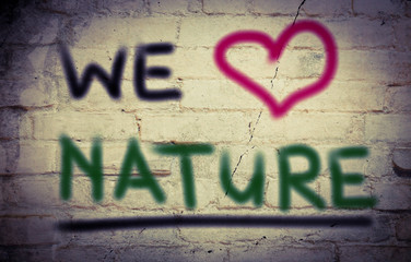 We Love Nature Concept