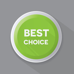 Best choice vector round web button.