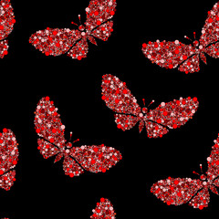   butterfly  seamless pattern background