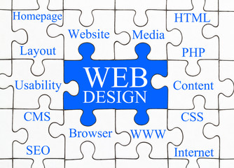 Web Design Puzzle Konzept
