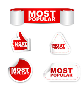 red set vector paper stickers most popular