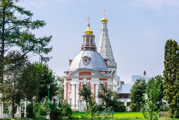 Church of the Smolensk Icon of the Mother of God, a temple in honor of St. Zosima and Savvatiy of Solovki. Holy Trinity St. Sergius Lavra. Sergiev Posad