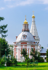 Church of the Smolensk Icon of the Mother of God, a temple in honor of St. Zosima and Savvatiy of Solovki. Holy Trinity St. Sergius Lavra. Sergiev Posad