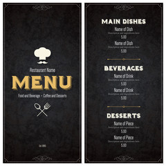 Retro restaurant menu design - 106620239