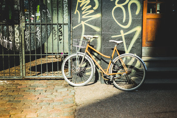  Copenhagen, Denmark:bycicle on street