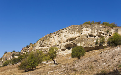 Chufut-Kale -  a medieval cave city-fortress in the Crimea.Russia.