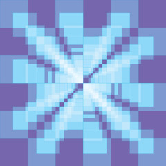 Blue and purple squares