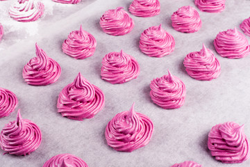 The process of making homemade pink marshmallow