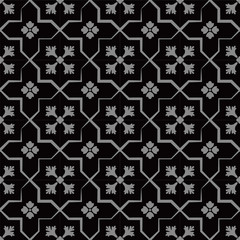 Elegant dark antique background image of cross geomery flower