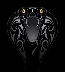 Naklejka premium Snake head illustration