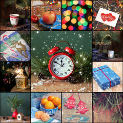 Collage with Christmas pictures.