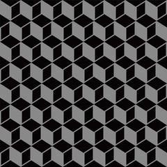 Elegant dark antique background image of cubic square geometry