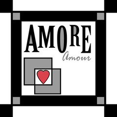 Background retro scandinavian illustration amore design