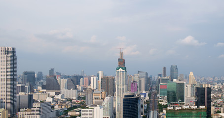 Fototapeta na wymiar Bangkok view / View of capital Bangkok Thailand from abandoned building.