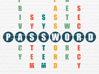 Privacy concept: Password in Crossword Puzzle