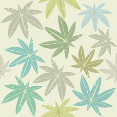 Fototapeta na wymiar Seamless pattern with colorful palm leaves