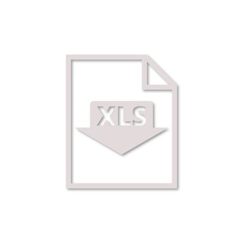 The XLS icon, File format symbol 