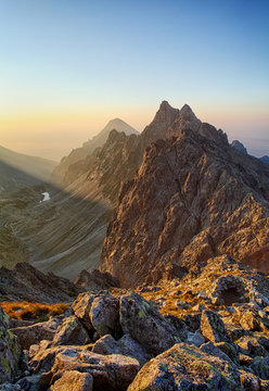 Fototapeta Peak in rocky mountain - Tatra