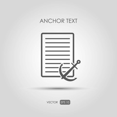 Copywriting icon "Anchor text" in linear style. Vector illustrat © shaineast