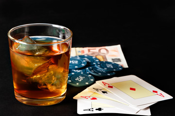 Poker, whiskey and money.