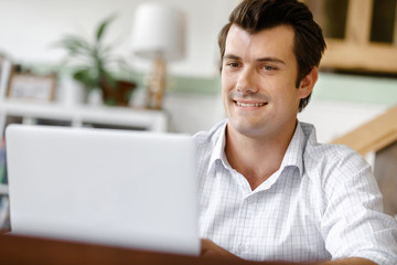 Fototapeta premium Young businessman in office