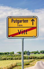 Traffic sign on Rugen