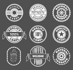 cool vector vintage labes logo design elements, quality product, natural product, coffee label