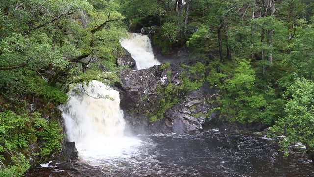 Eas Chia-Aig Falls after heavy rain, Loch Arkaig, Scotland