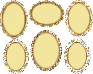 set of golden frames