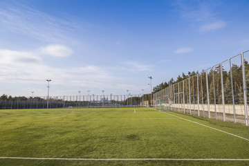 Training Camp with soccer fields - obrazy, fototapety, plakaty