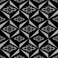 Elegant dark antique background image of triangle geometry flower