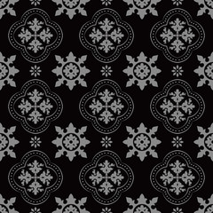 Elegant dark antique background image of round flower dot line