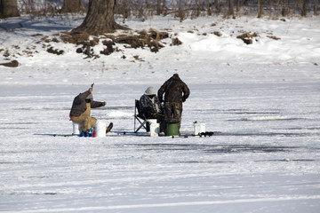 Men Ice Fishing