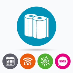 Paper towels sign icon. Kitchen roll symbol.