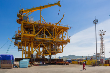 Oil rig topside