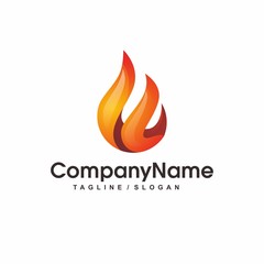 Fire Flame Logo design vector 
