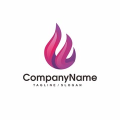 Fire Flame Logo design vector 