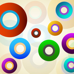 Abstract colorful background with circles