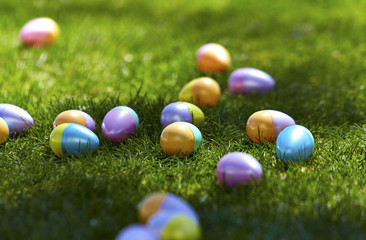 Plastic Colored Easter Eggs