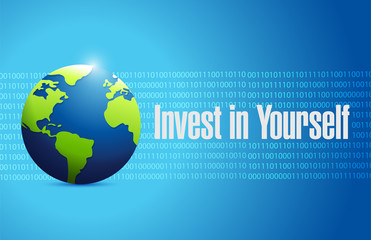 invest in yourself binary map sign message