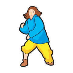 Naklejka premium 인물 일러스트