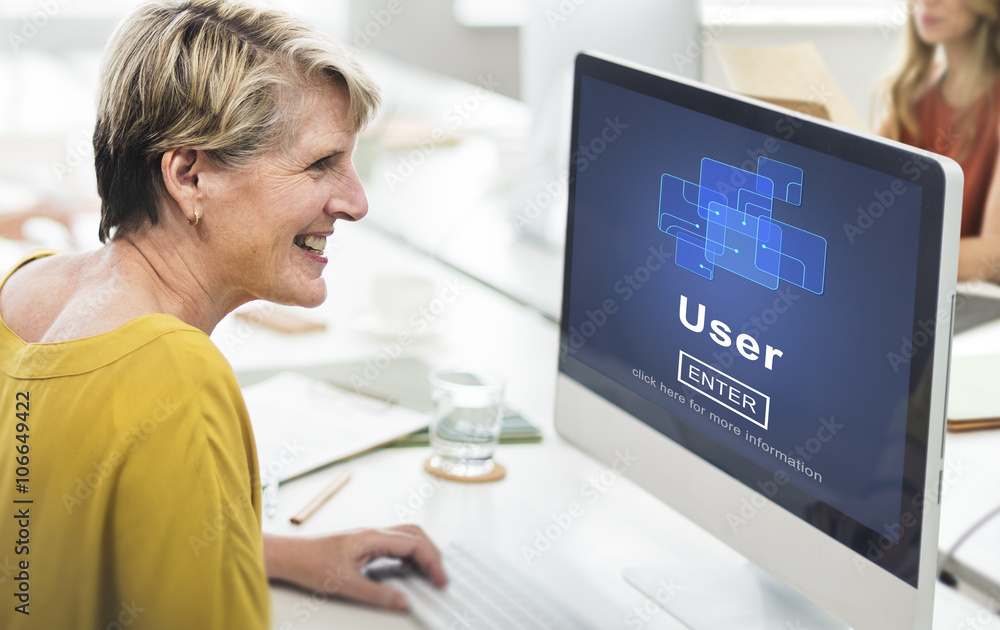 Poster user member system usability identity password concept