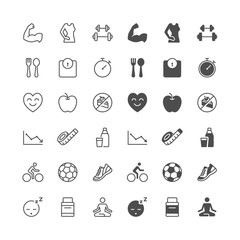 Health care icons, included normal and enable state.