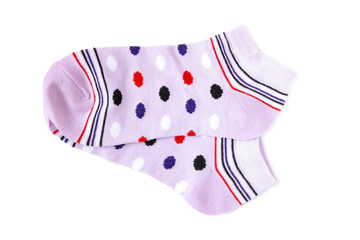 Women's socks on a white background